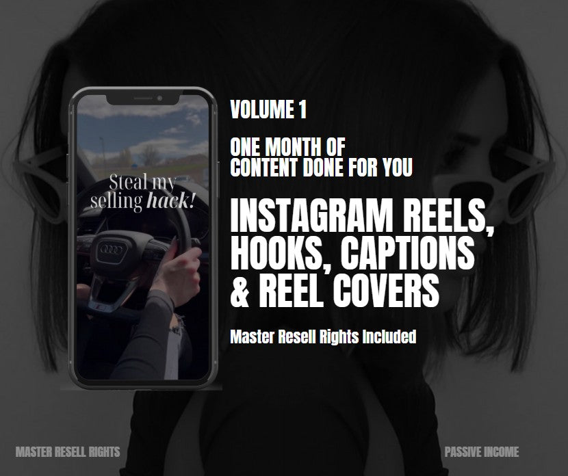 Volume 1 Luxury Reels, Captions, Hooks & Covers